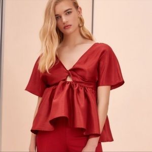 NWT C/MEO Collective Methodical Short Sleeve Top size XS